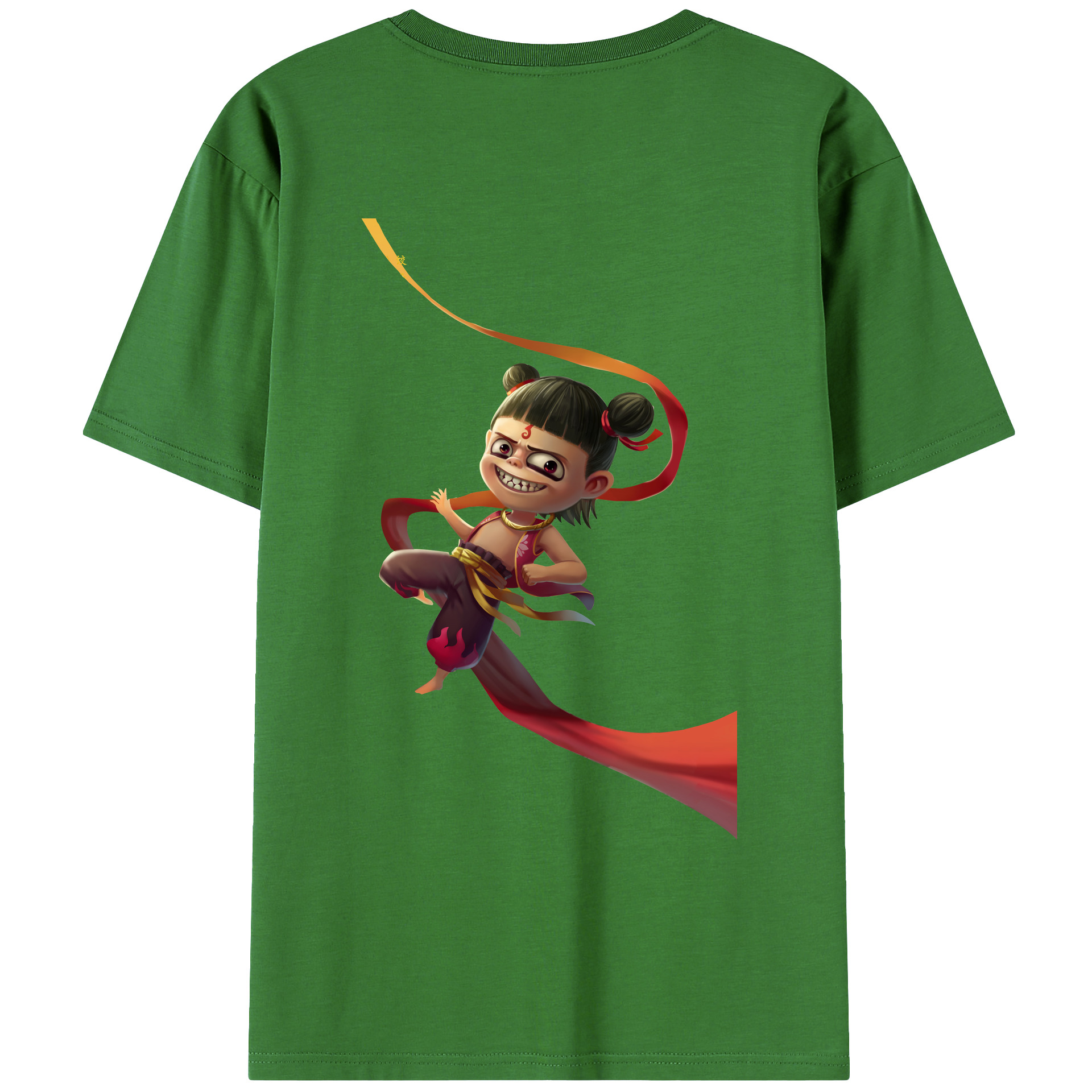 （画像用） Ne Zha 2 ナタ 魔童の大暴れ レディース半袖Tシャツ(バックプリント)